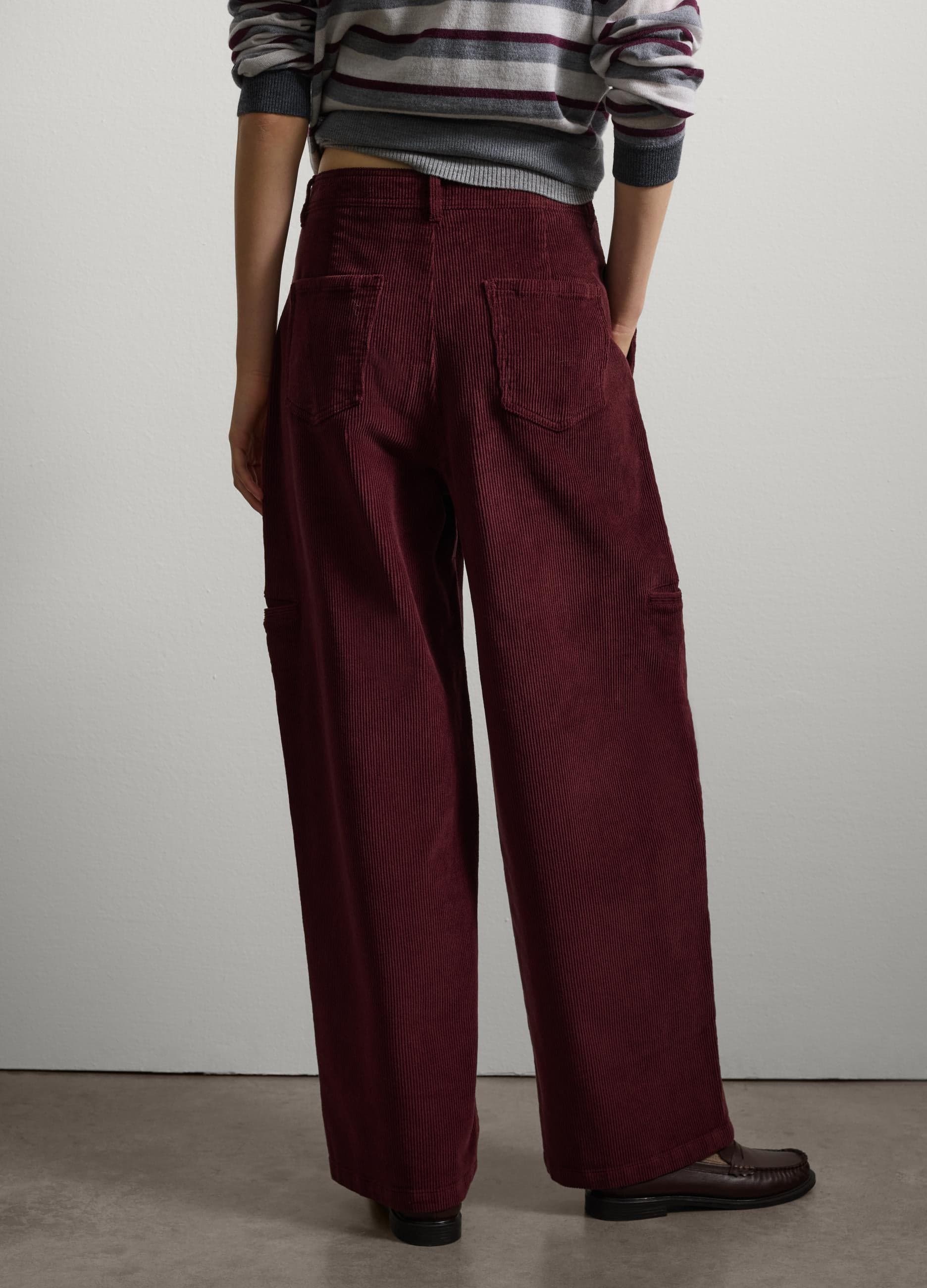 Bordo Kadife Pantolon — 4