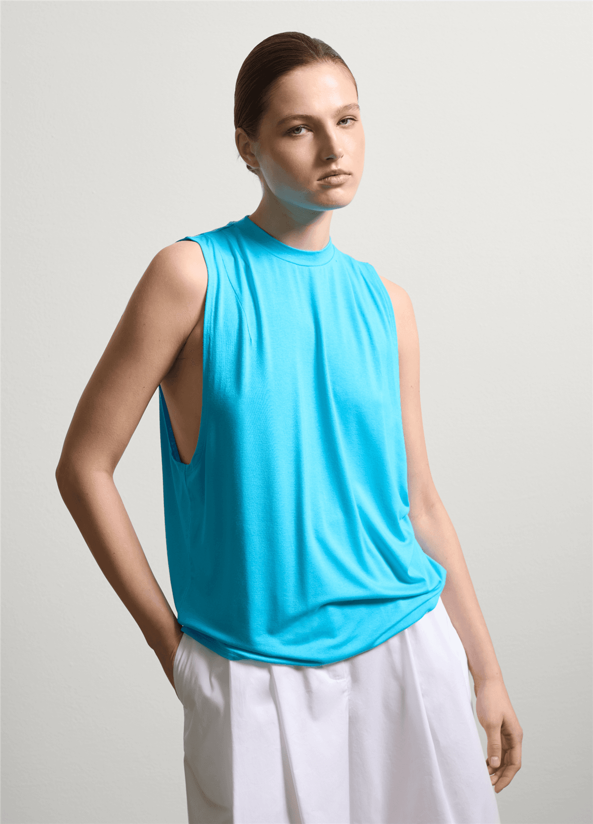 Boxy Fit Mavi Atlet
