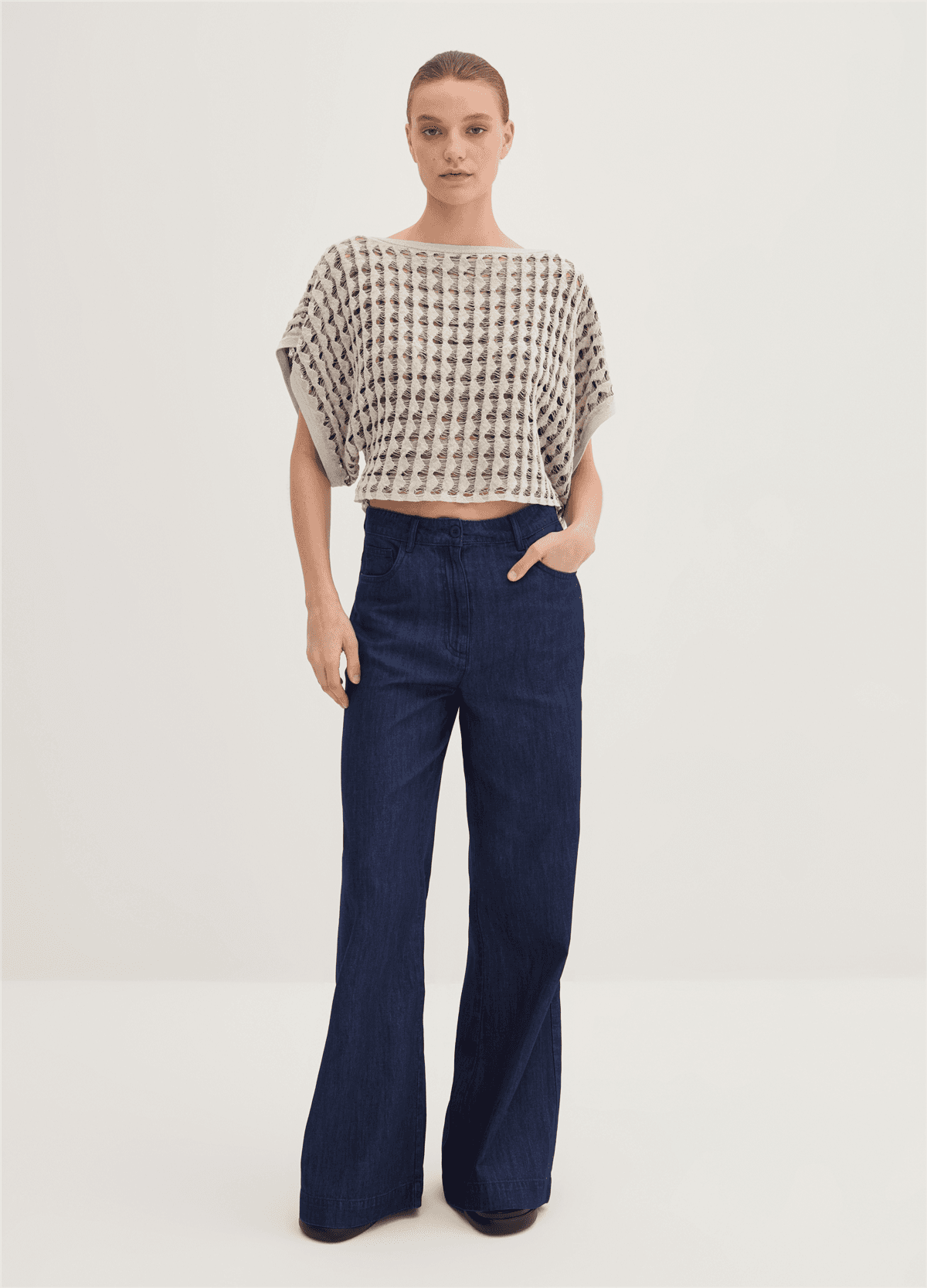 Denim Palazzo Pantolon