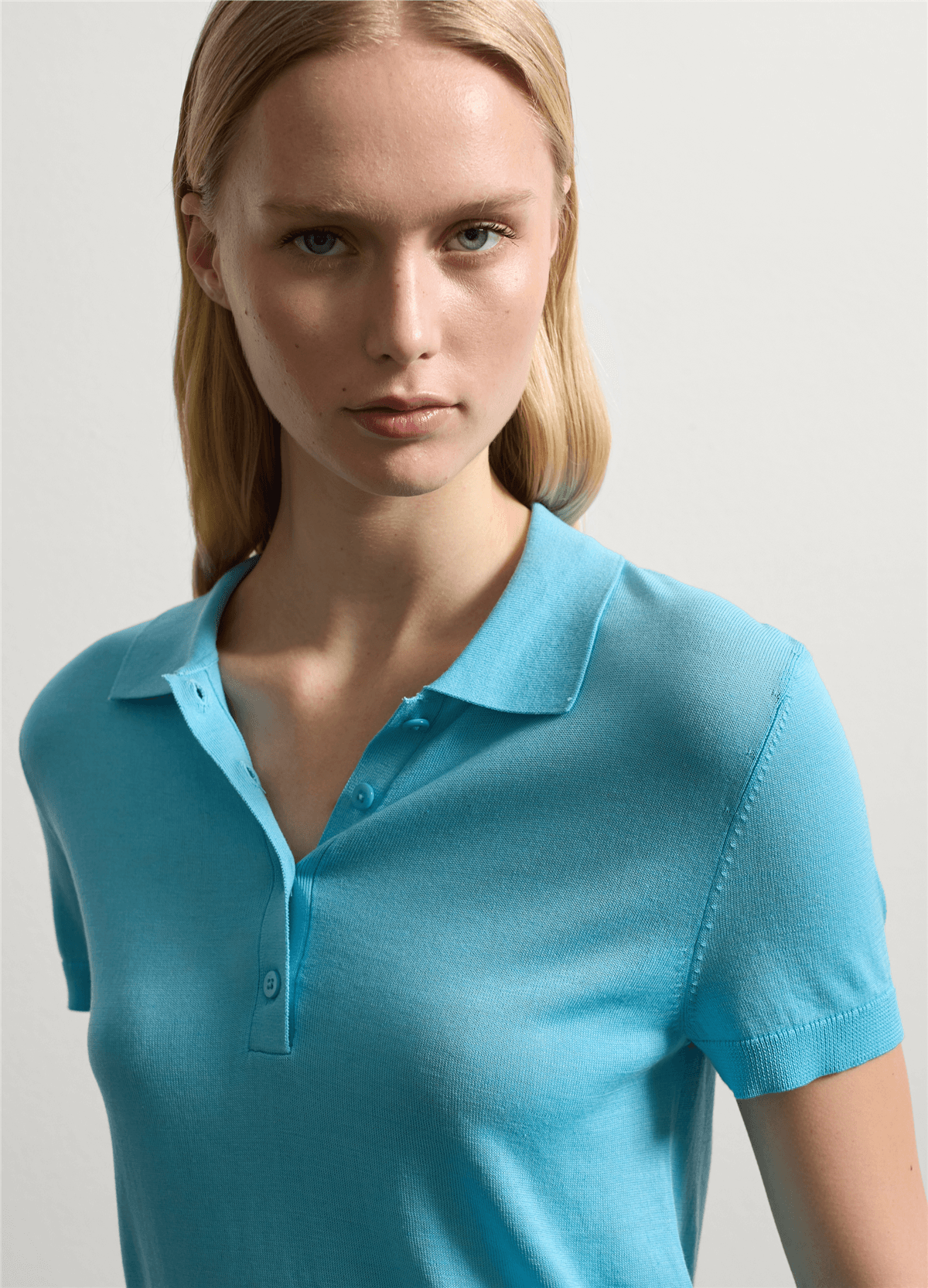 Düz Polo Mavi Tişört — 1