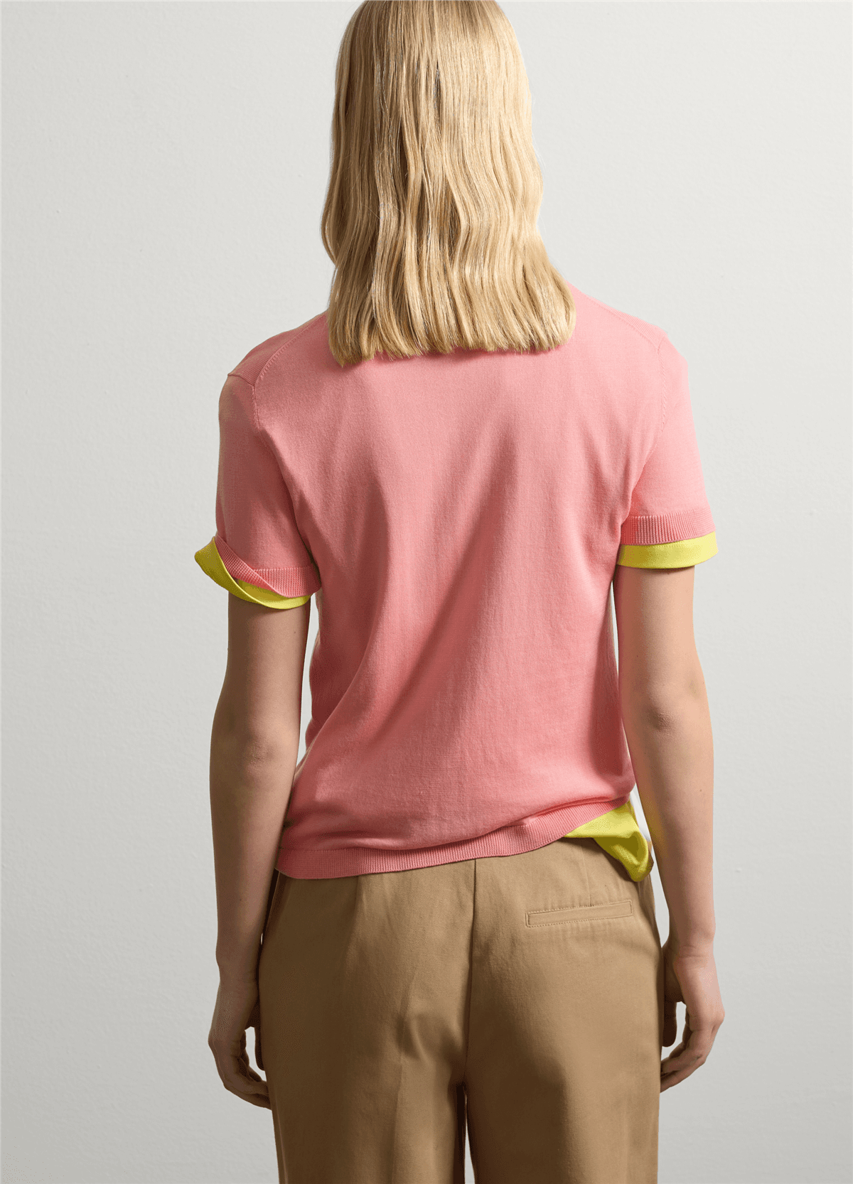 Düz Polo Pembe Tişört — 4