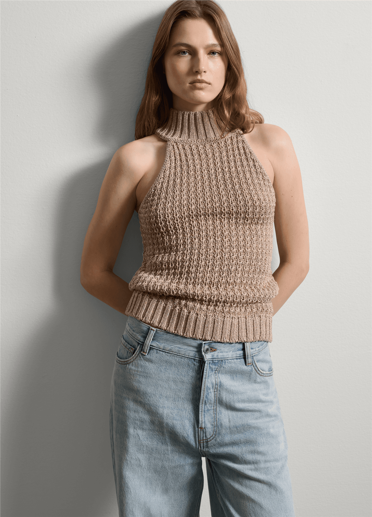 Halter Yaka Bej Atlet