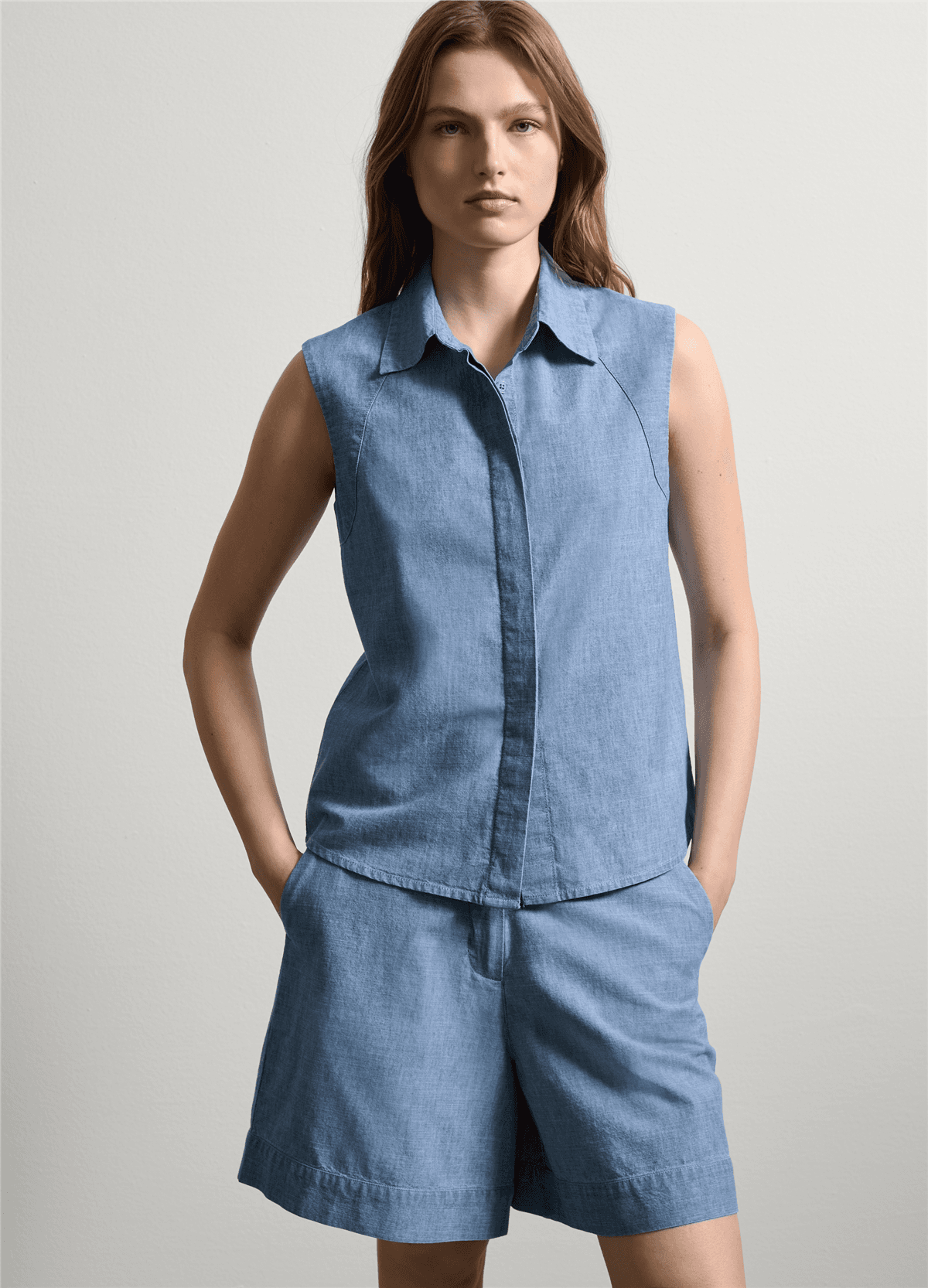 Kolsuz Denim Gömlek