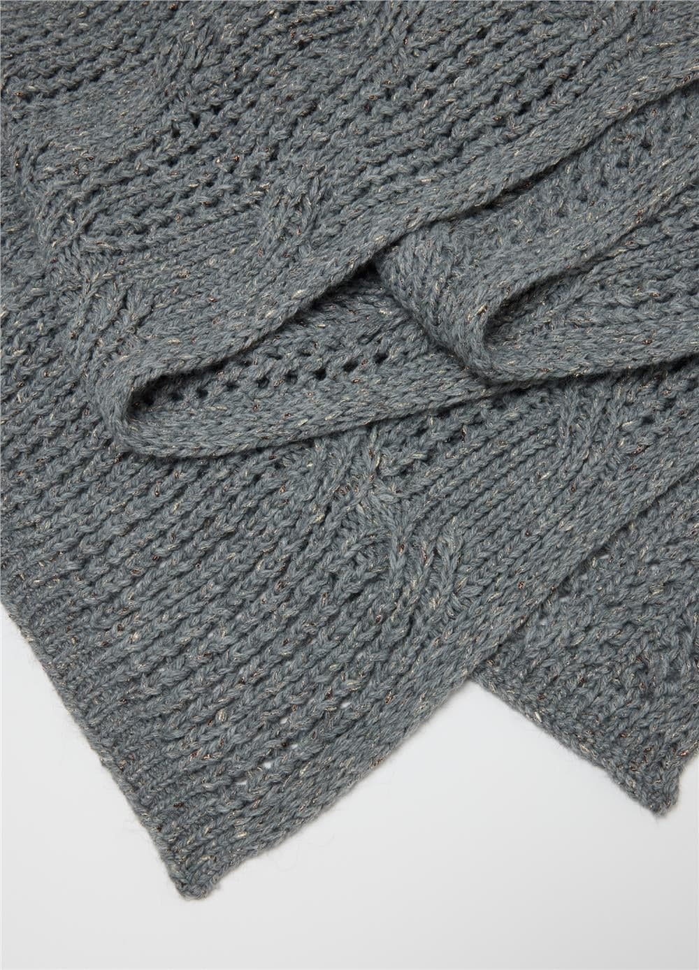 Lurex Detaylı Gri Atkı — 4