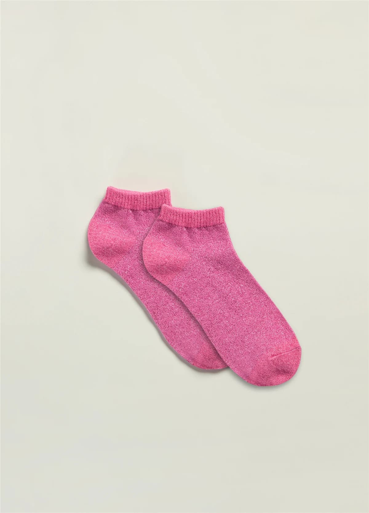 Lurex Pembe Babet Çorabı
