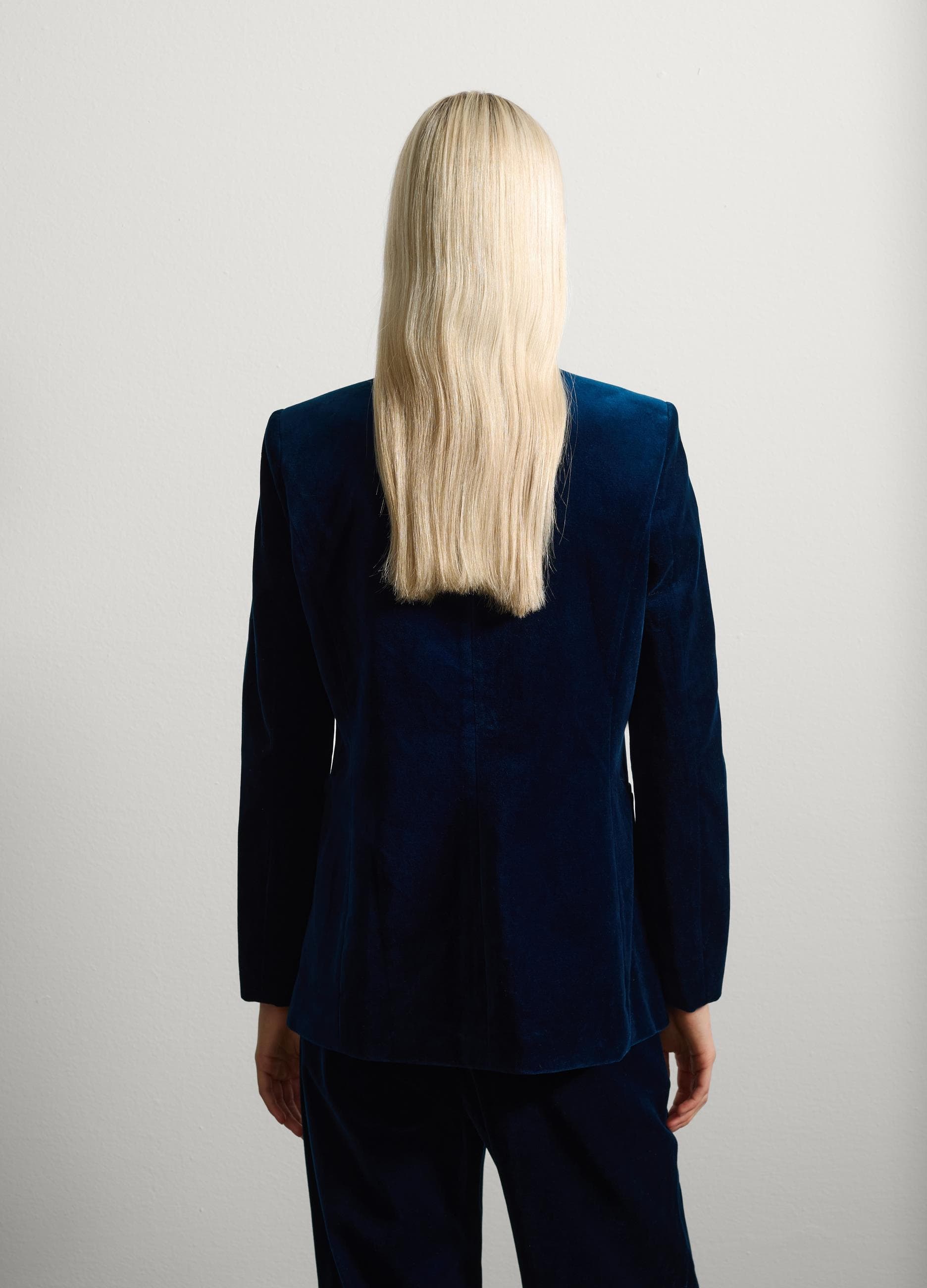 Mavi Pamuklu Blazer — 4