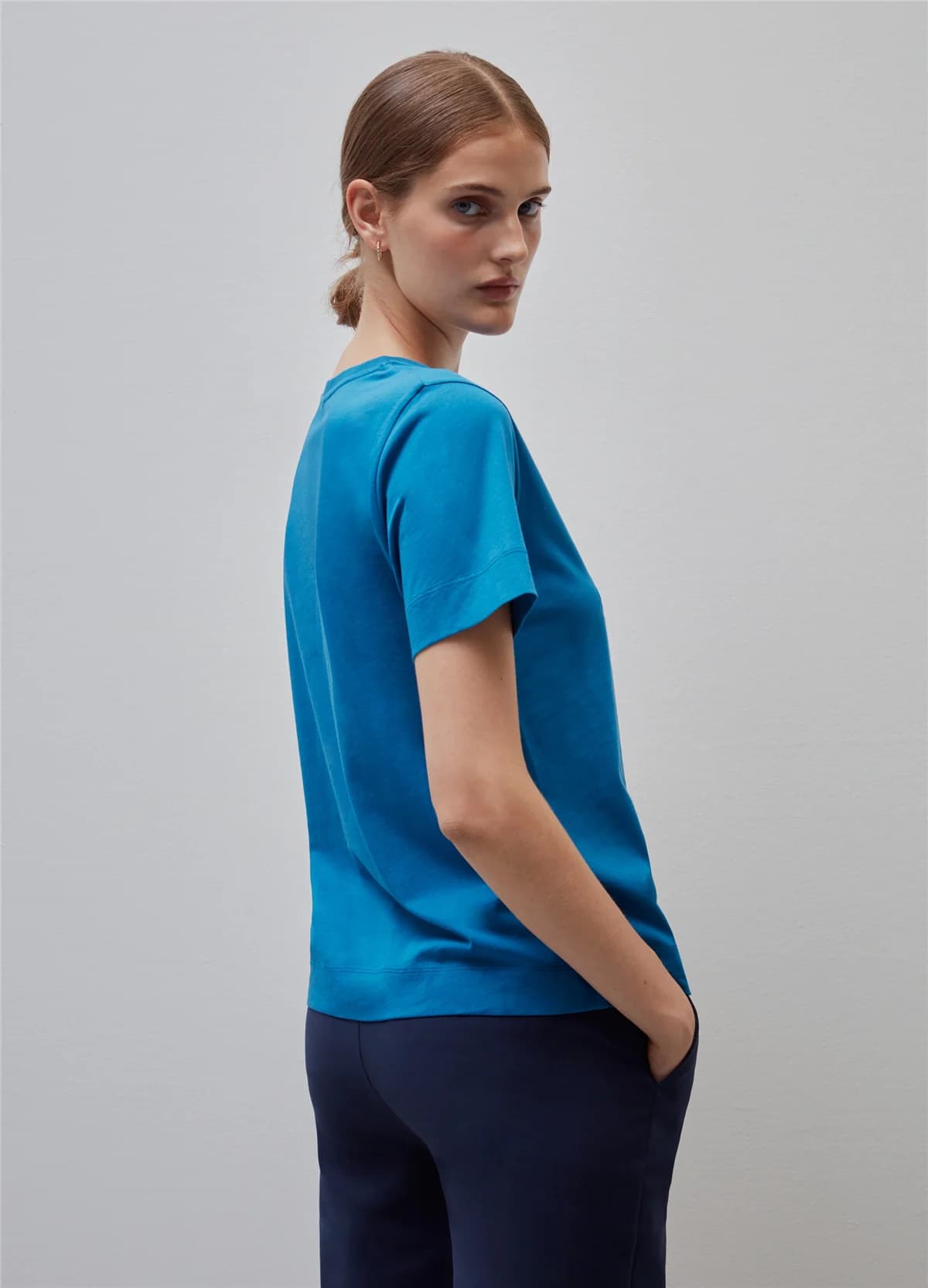 Pamuklu Mavi Tişört — 3
