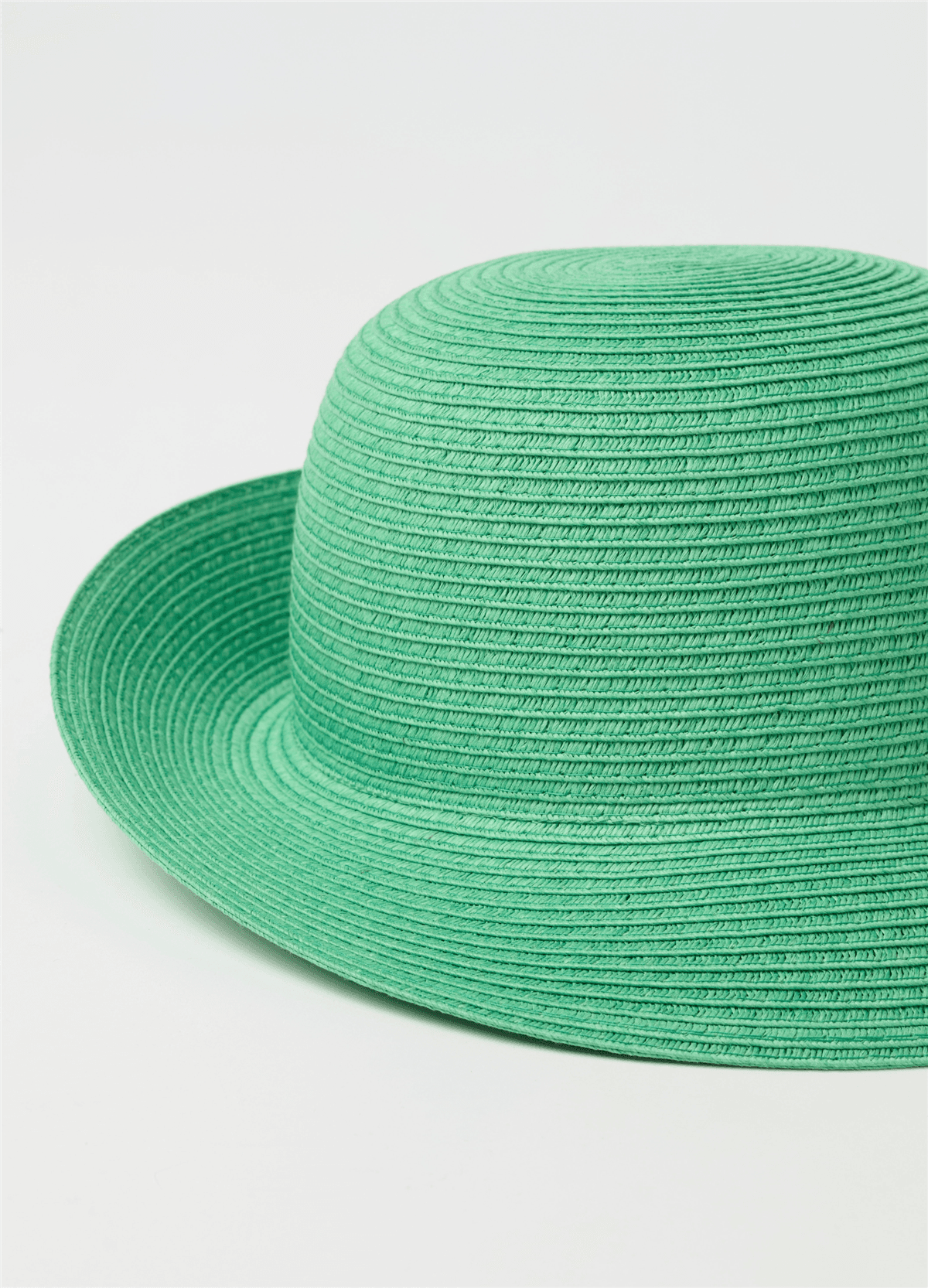 Raffia Cloche Yeşil Şapka — 4