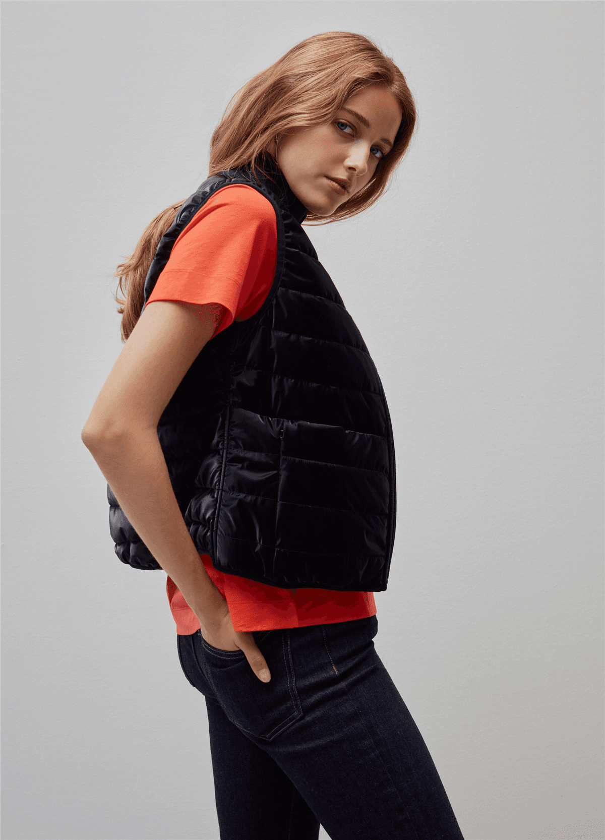 Tam Fermuarlı Siyah Yelek — 3