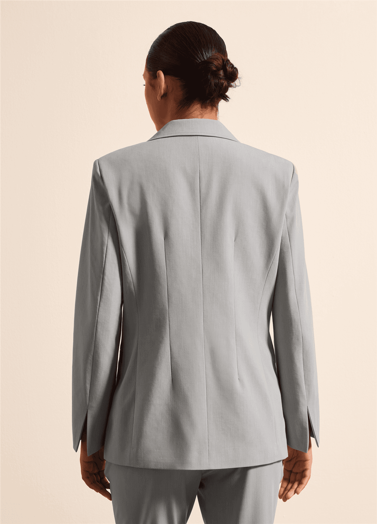 Tek Düğmeli Gri Blazer — 4