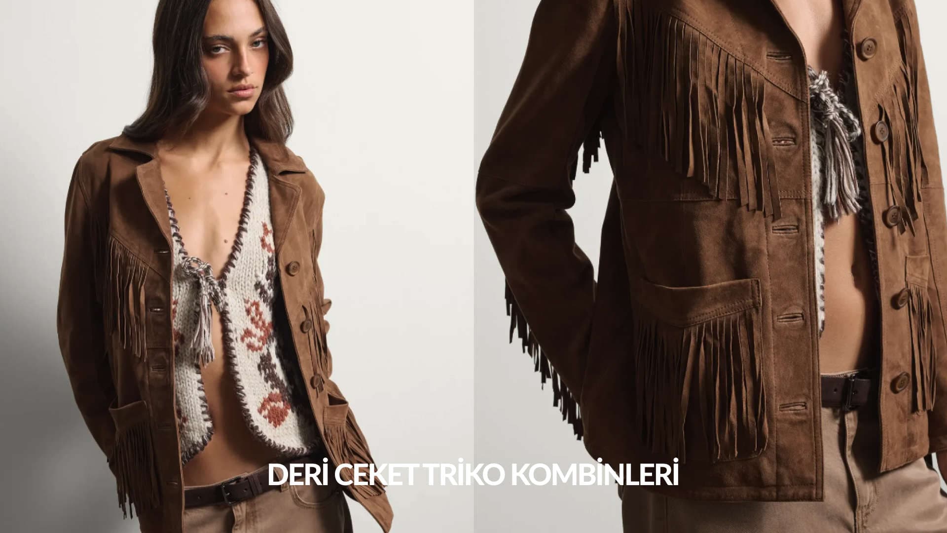 Deri Ceket Triko Kombinleri